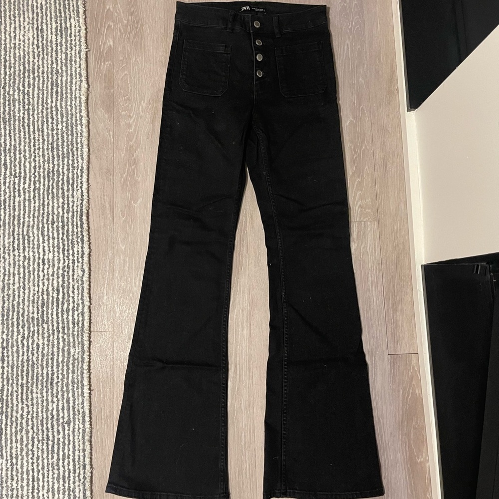 Zara mid waist flare Jean